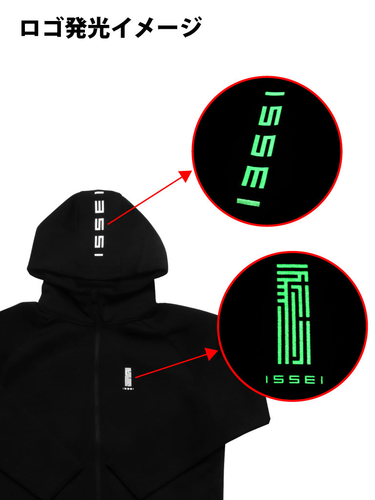 isseiロゴ ZIPパーカー