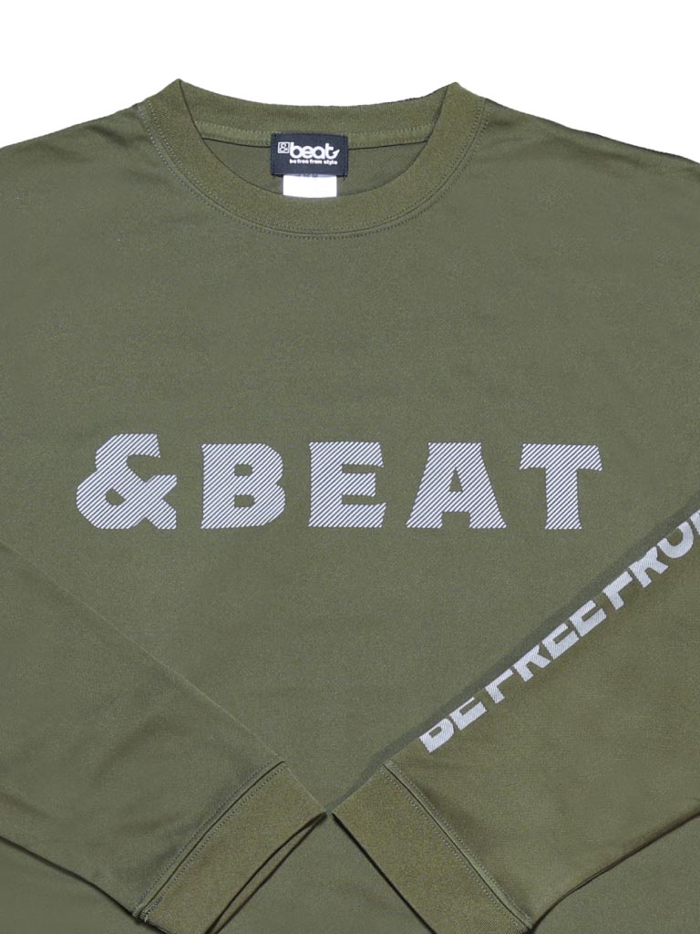 &beat ドライ長袖Tシャツ -オリーブ